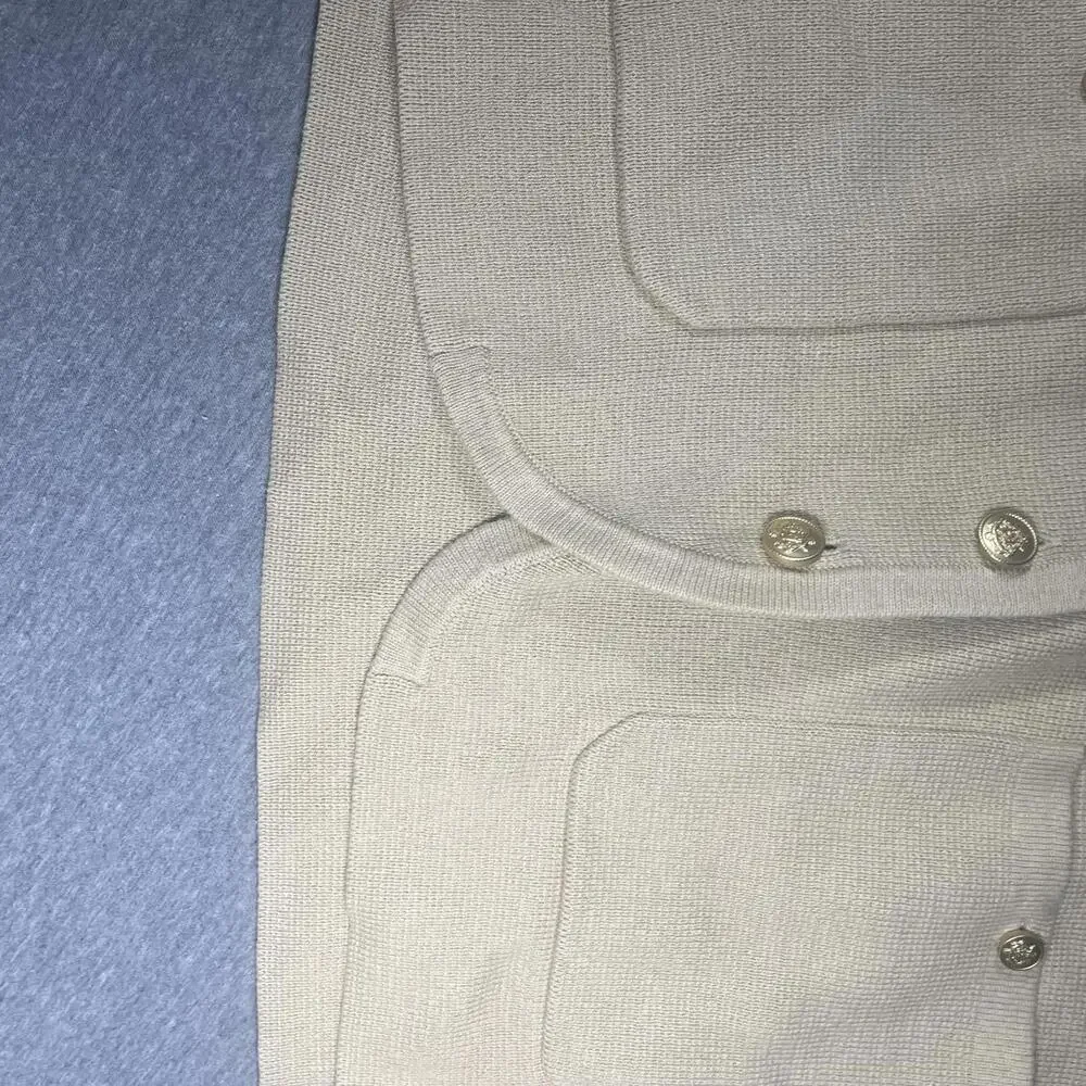 New JCREW Woman’s Size S V-neck Sweater Blazer in Beige BX466 LKH Color